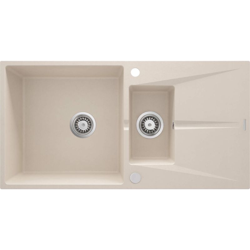 1.5-bowl granite sink with drainer