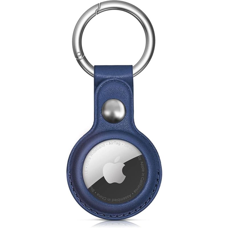 Apple AirTag PU Leather Case - Blue