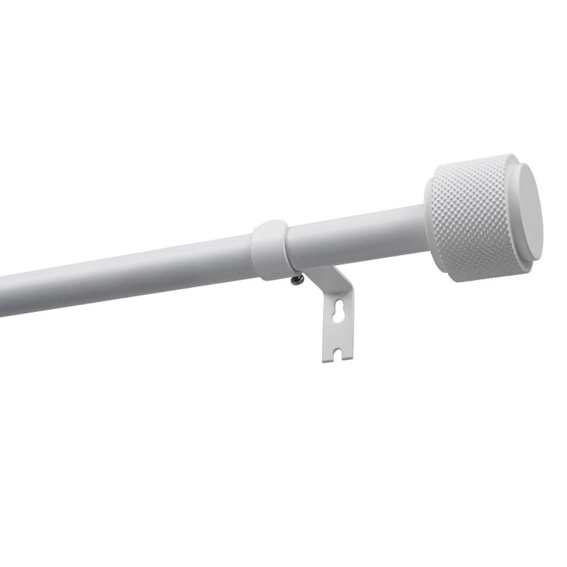 Single Extendable Curtain Rod Ø 19 mm OMEGA White 140–220 cm KOWALSKI