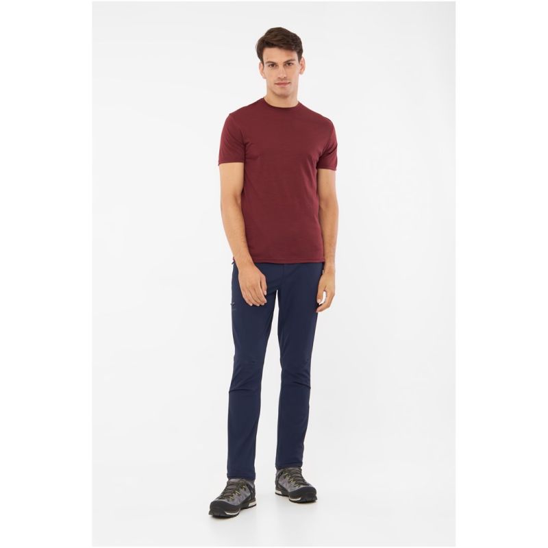VIKING Salen Man Merino men's t-shirt burgundy XXL