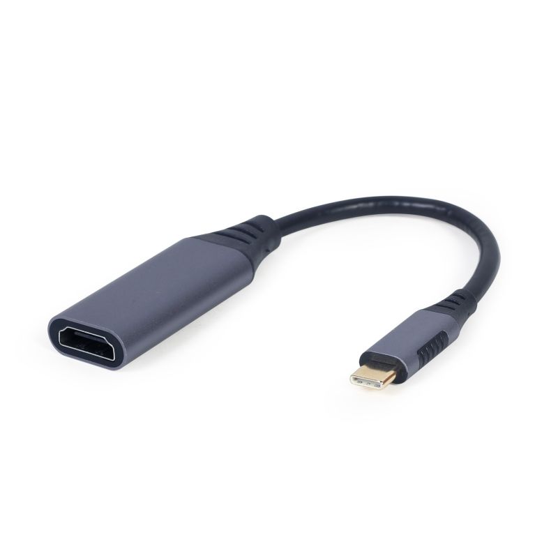 GEMBIRD USB TYPE-C TO HDMI ADAPTER ON CABLE, GRAY, 15CM
