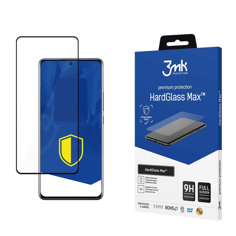 3mk HardGlass Max Black Tempered Glass for Xiaomi 12 Pro / 13 Pro