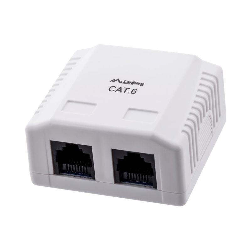 Lanberg OU6-0002-W surface-mounted socket (RJ-45; UTP; white)