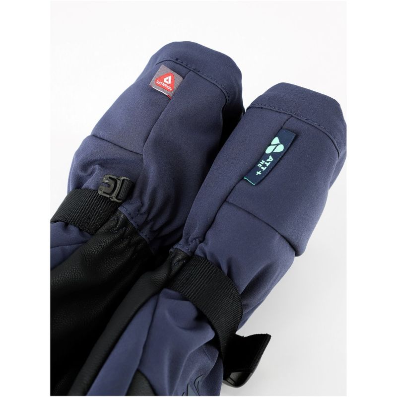 VIKING Norvik Pro Mitten Adult Freeride Gloves Navy Blue with Beige Leather 8