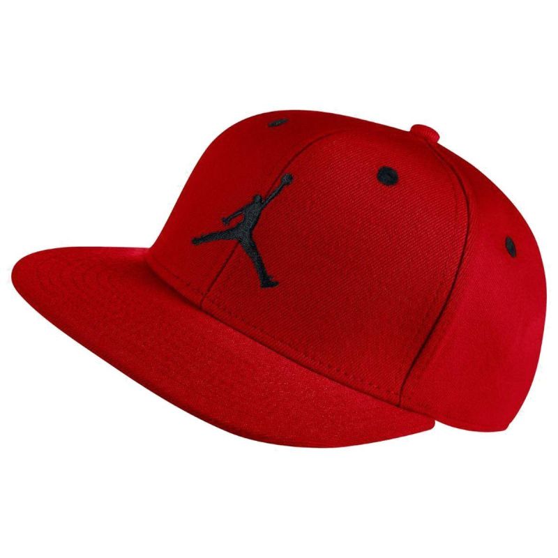 Red Air Jordan Baseball Cap with Visor for Kids, Snapback