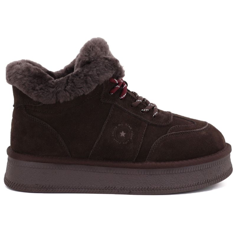 Big Star Stivali leather suede platform ankle Big Star