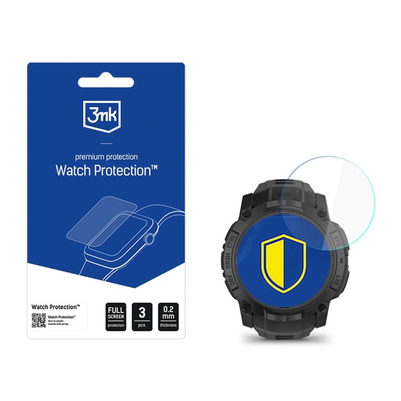 3mk Watch Protection FlexibleGlass Smartwatch Screen Protector for Garmin Instinct 3 Tactical Edition 50mm