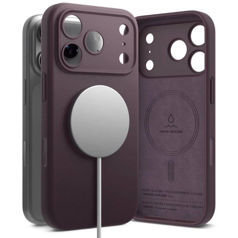Ringke Silicone MagSafe case for iPhone 18 Pro - dark cherry