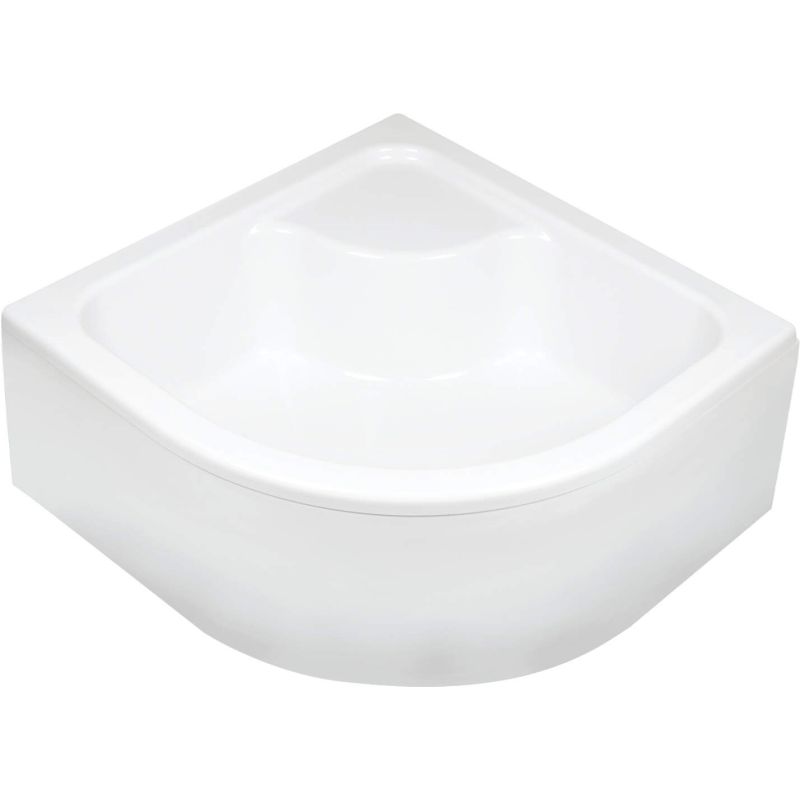 Semicircular acrylic shower tray 80x80 cm - deep