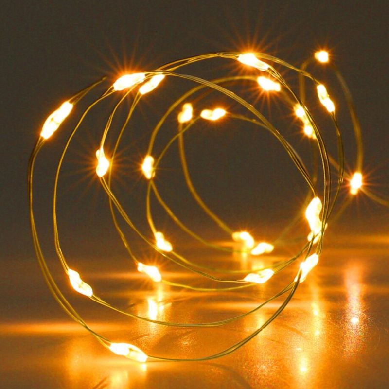 BATTERY-OPERATED WIRE LAMPS GARLAND 80 LED SUPER WARM WHITE