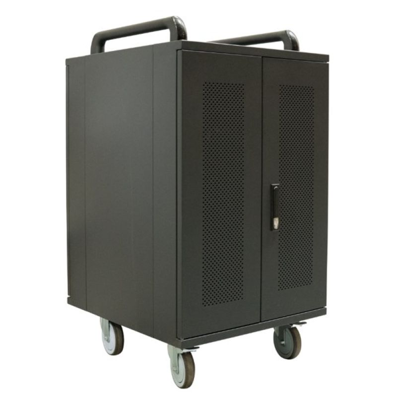 Avtek International Avtek Charging Cart 20 Portable Device Management Cabinet Black