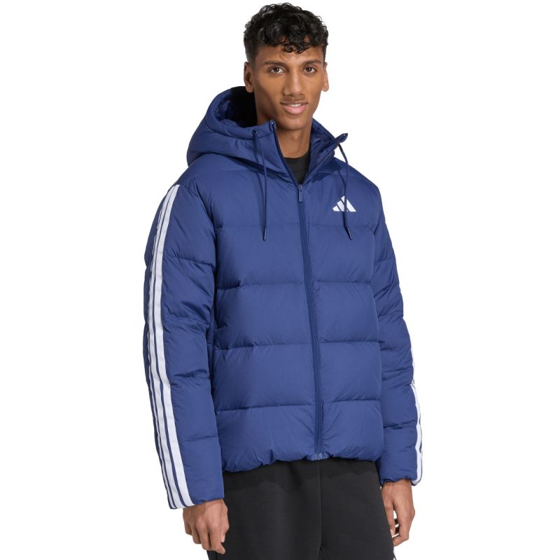Men's adidas Ess 3S PD HD J jacket navy blue JX7799