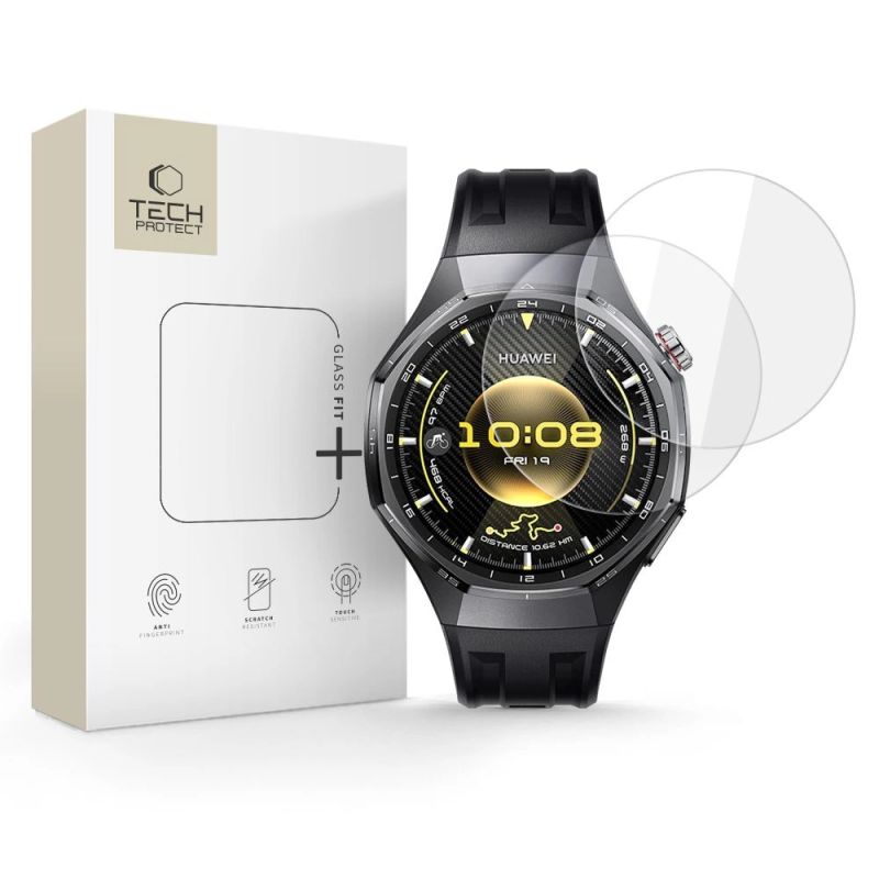 Tech-Protect Glass Fit+ 2-pack tempered glass for Huawei Watch GT 6 Pro 46mm - transparent