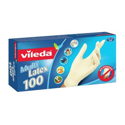 Vileda Guanti Natural Latex Latex S/M pcs