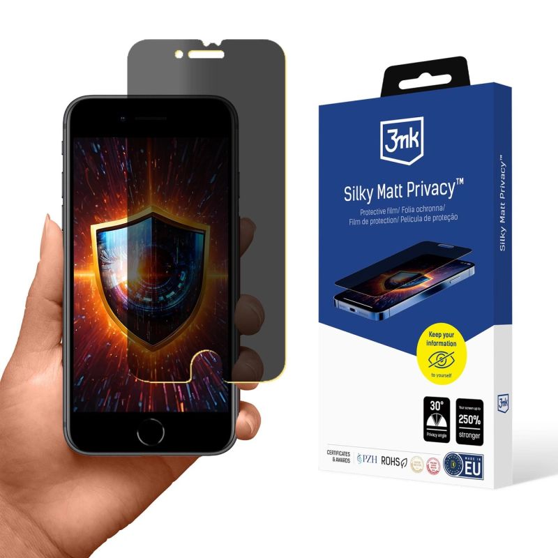 Privacy Screen Protector Matte 3mk Silky Matt Privacy for Apple iPhone SE 2020
