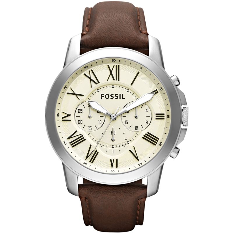 FOSSIL Grant Leather Men's Watch FS4735 + BOX
