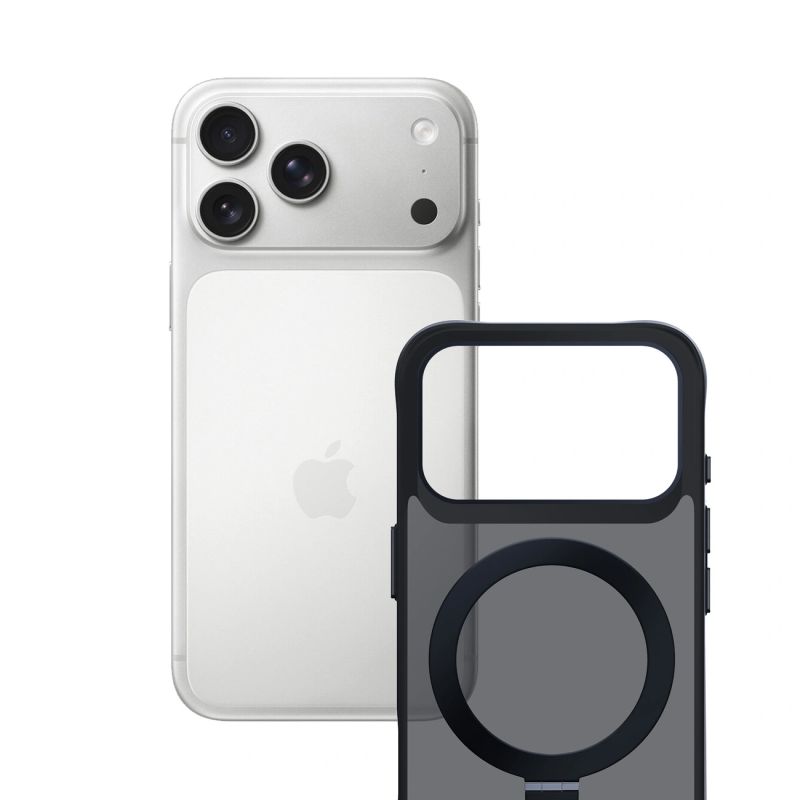 3mk Smoke Case Mag&Stand for iPhone 17 Pro - Black