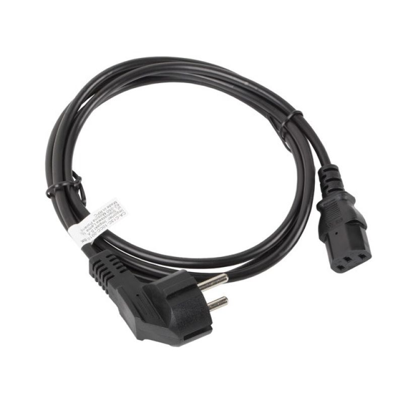 Lanberg CA-C13C-10CC-0018-BK cable (C13 / IEC C13 / IEC 320 C13 F - Shuko M; 1.8m; black)