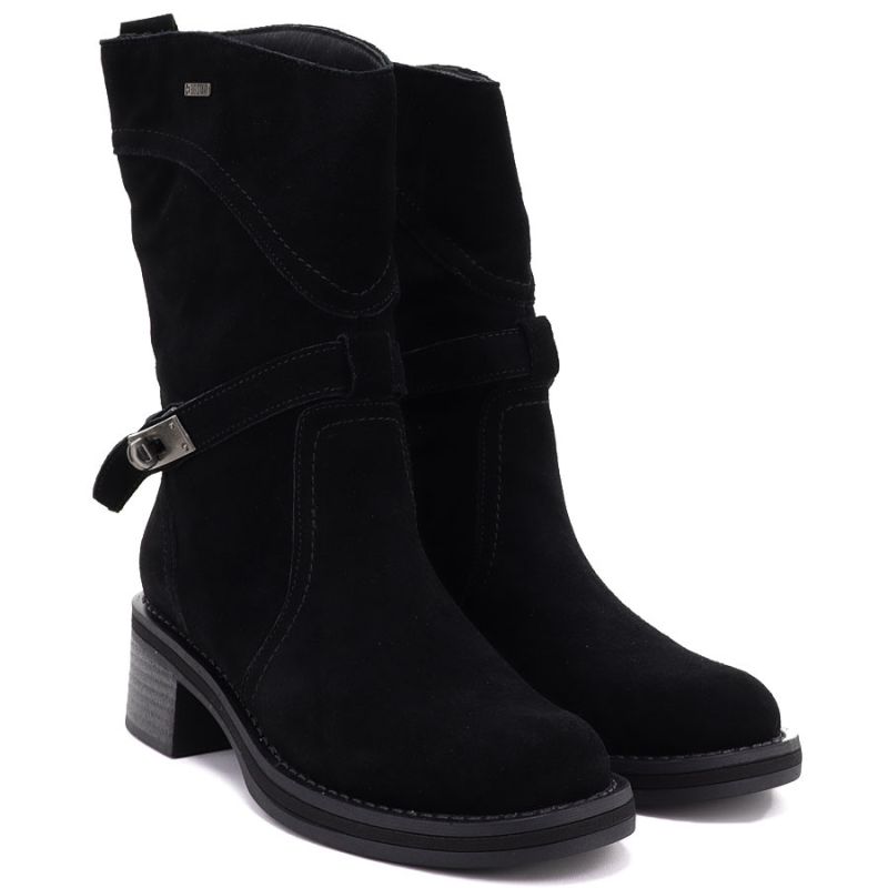 Big Star Stivali leather ankle high on block, Big Star