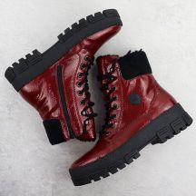Rieker Stivali patent leather platform ankle Rieker