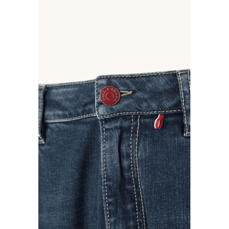 Paul&Shark Jeans Rivet five-pocket in mid-navy