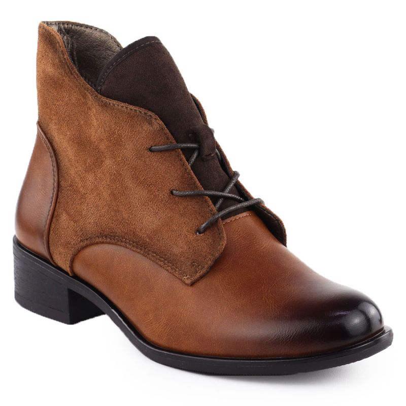 Women’s Camel Winter Ankle Boots Jezzi ASA198-15