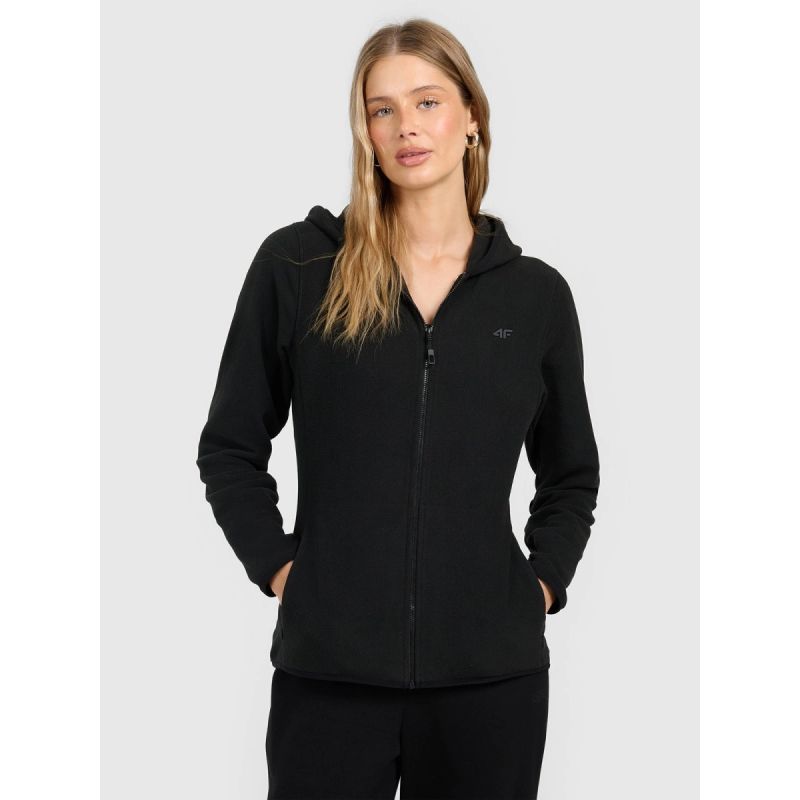 Women's slim fleece with hood 4F 4FRAW25TFLEF495-20S