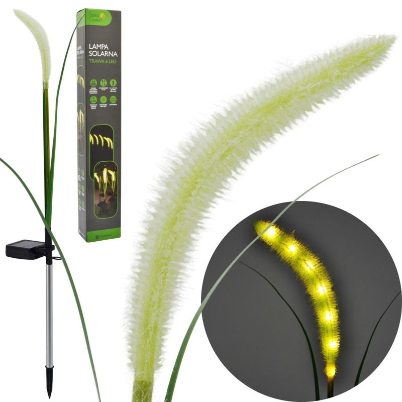SOLAR GRASS LAMP 6 LED 75CM