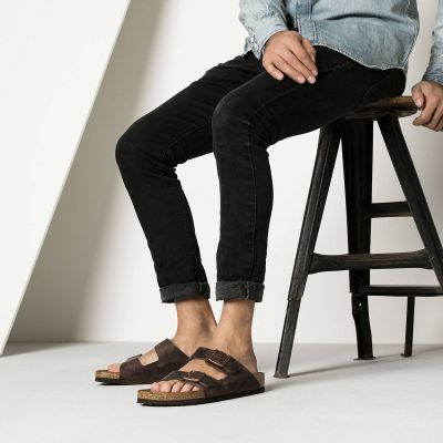 Birkenstock Infradito Arizona Nubuck Habana Narrow Women's/Men's