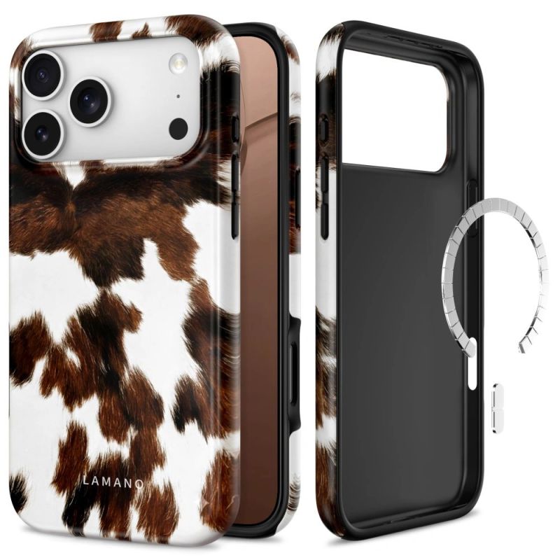 Tech-Protect Lamano MagSafe case for iPhone 18 Pro Max / 17 Pro - brown and white