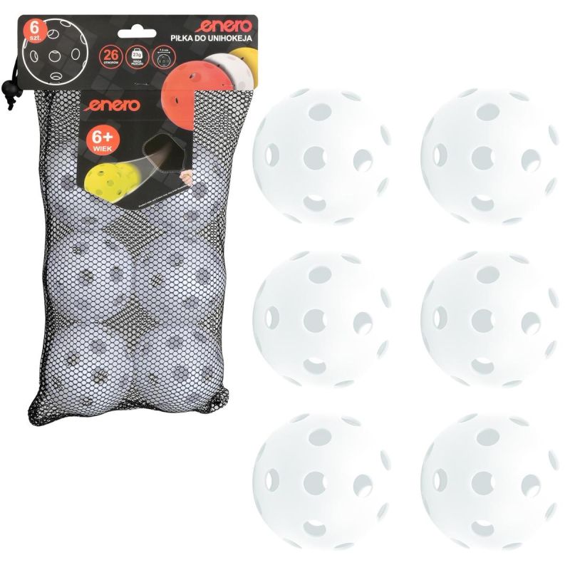 UNIHOC MATCH BALL WHITE ENERO 6 PCS