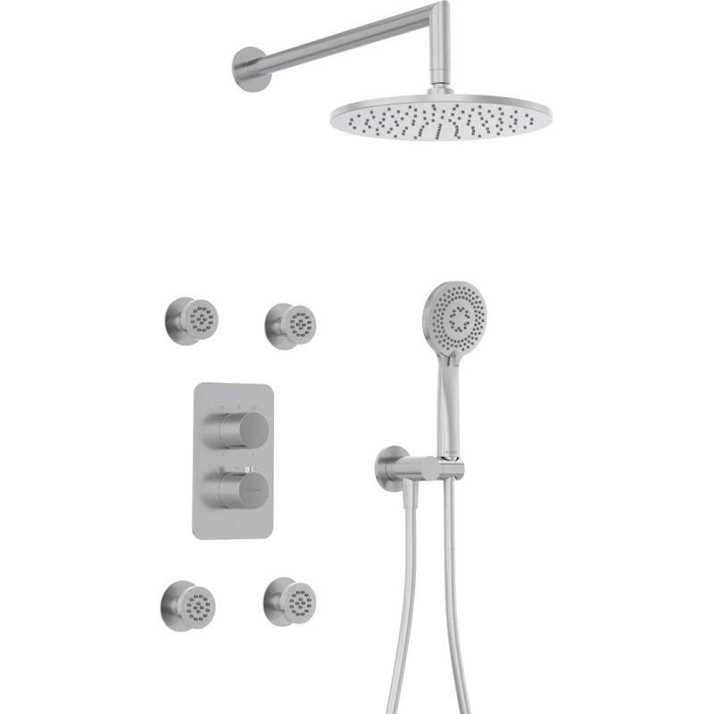 Concealed shower set with thermostatic BOX - with shower head