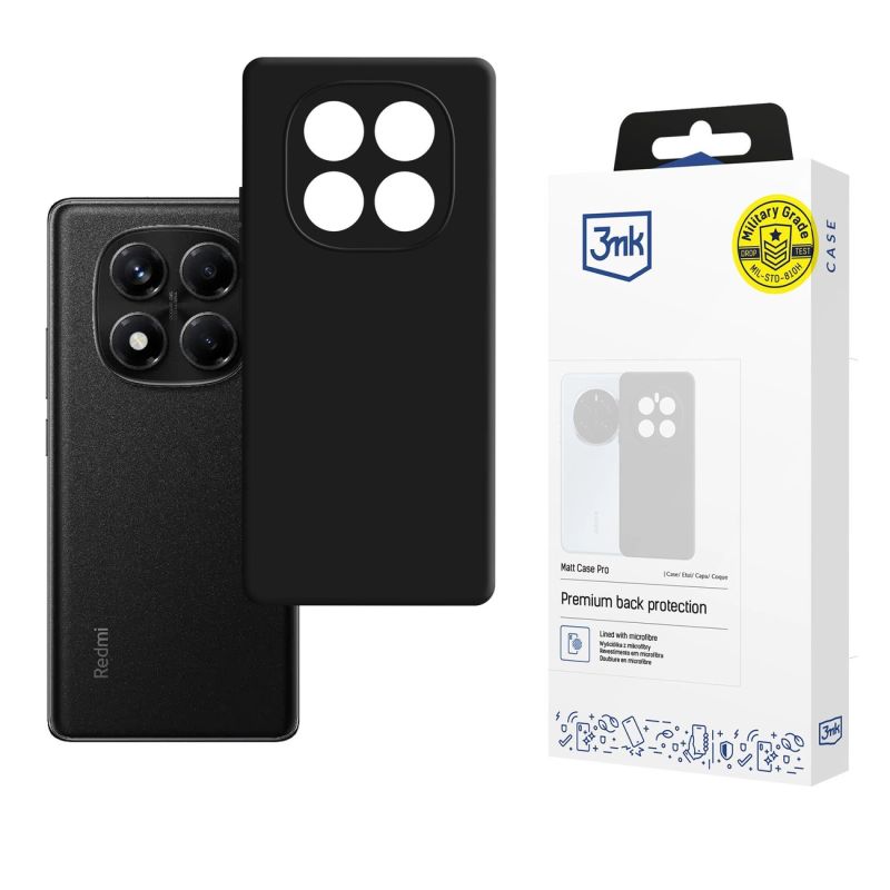 3mk Matt Case Pro case for Xiaomi Redmi Note 14 Pro 4G - matte black