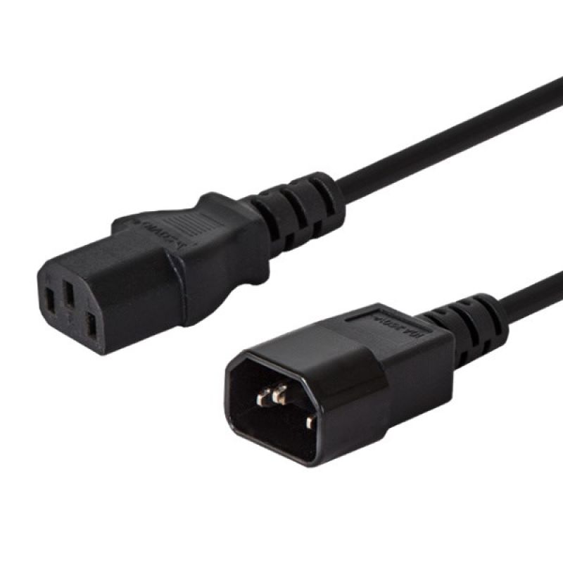 SAVIO CL-99 cable (C14 / IEC C14 / IEC 320 C14 M - C13 F; 1.2m; black)