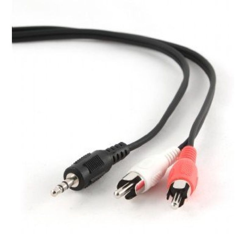 GEMBIRD CCA-458-2.5M cable (2x Cinch M - Mini Jack M; 2.5m; black)