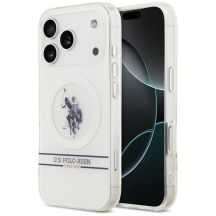 U.S. Polo Assn. Polo US DH and Bottom Stripe Logo MagSafe Case for iPhone Pro