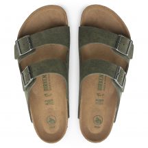 Birkenstock Infradito Arizona Vegan Microfaser Regular Women's-Men's Desert Dust Thyme for Wide Feet