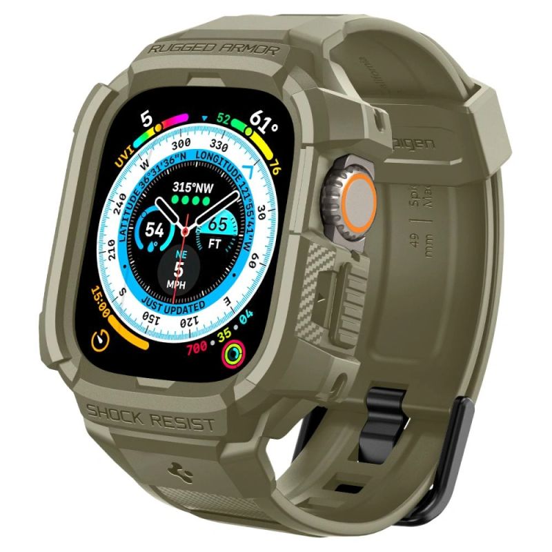 Spigen Rugged Armor Pro Case with Strap for Apple Watch Ultra (49mm) - Green
