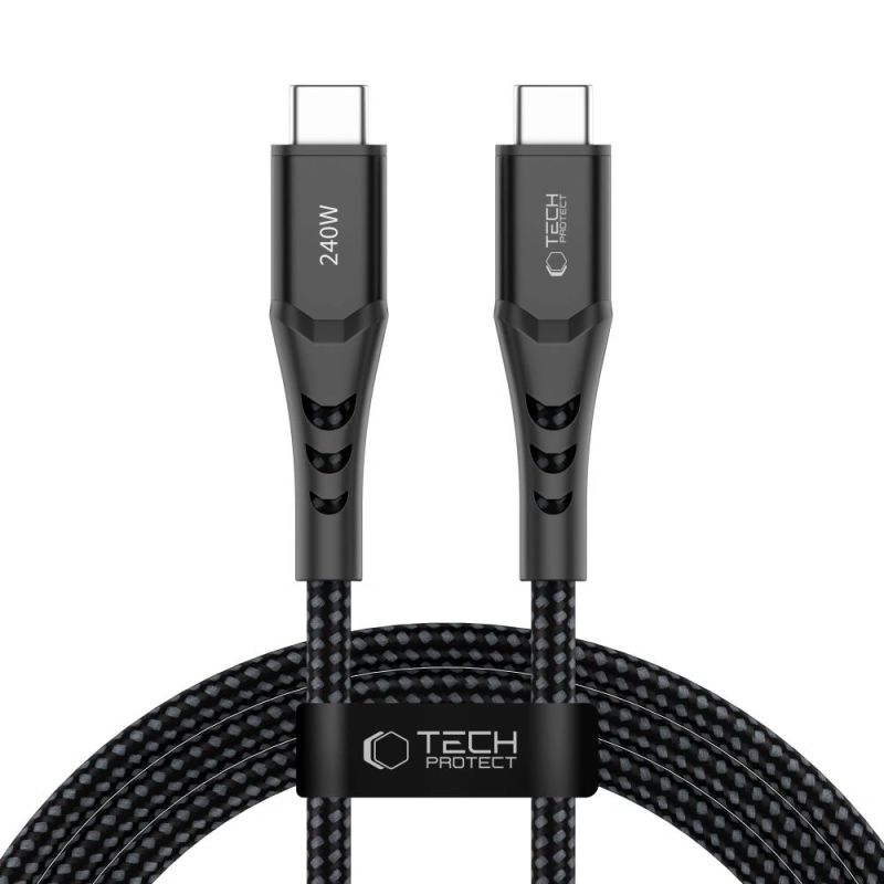 Tech-Protect Ultraboost UB11T USB-C / USB-C PD 240W / QC3.0 Cable 200 cm - Black