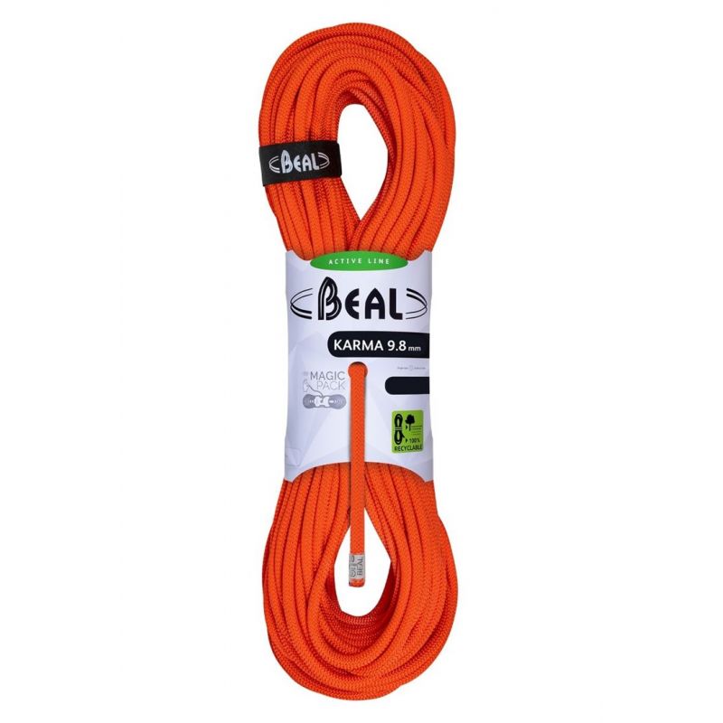 BEAL Rope 9.8 mm, 50 m – Solid Orange