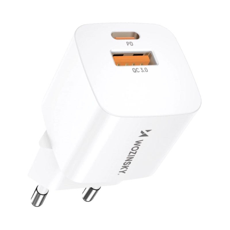 Wozinsky CMWCW 20W USB-C / USB-A Wall Charger - White
