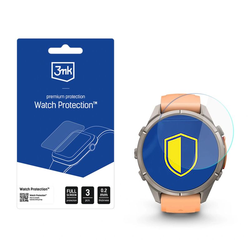 3mk Watch Protection FlexibleGlass Hybrid Glass for Garmin Fenix ​​9 Pro 43mm