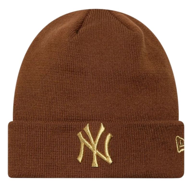 New Era Women's Metallic Logo Beanie New York Yankees Hat 60915931 Brown One Size