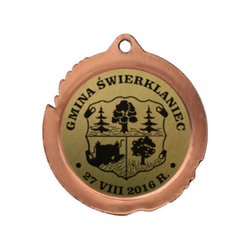 Metal Medal with Engraving on Laminate
