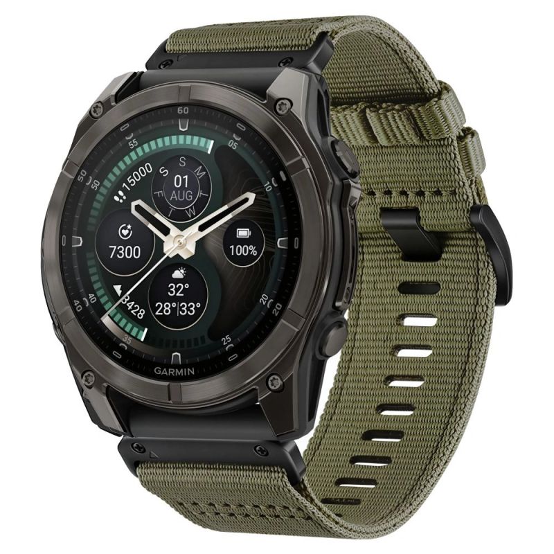 Tech-Protect Nylon Classic Strap for Garmin Fenix ​​5X / 5X Plus / 6X / 6X Pro / 7X / 8 / 8 Pro / 9 / 9 Pro (47 mm) - green