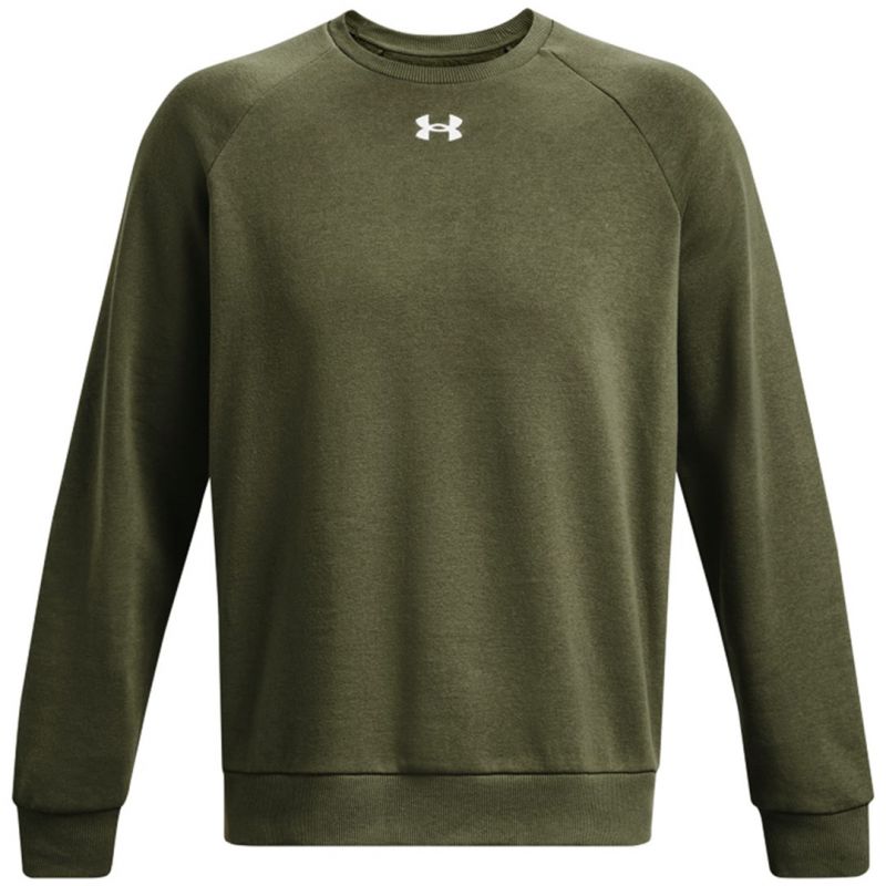 Men's Under Armour Rival Fleece Crew Sweatshirt Khaki 1379755 390