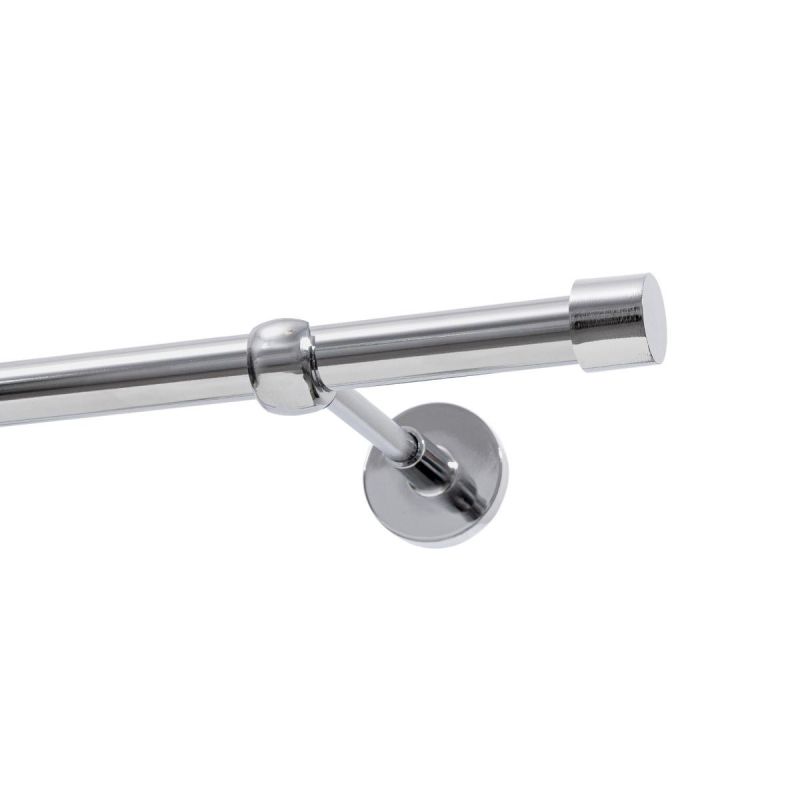 Single Curtain Rod Ø 19 mm, Chrome, 400 cm, LUNA KOWALSKI