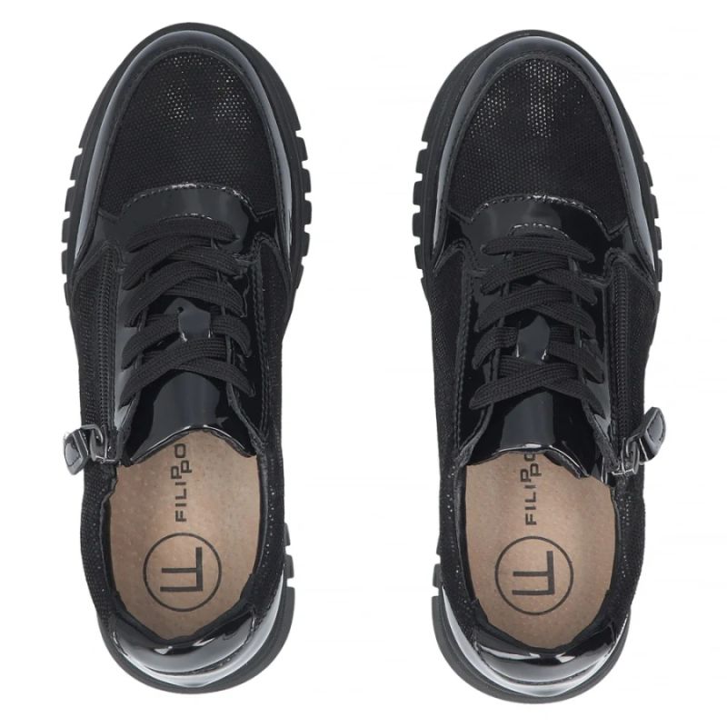 Filippo Scarpe patent leather wedge