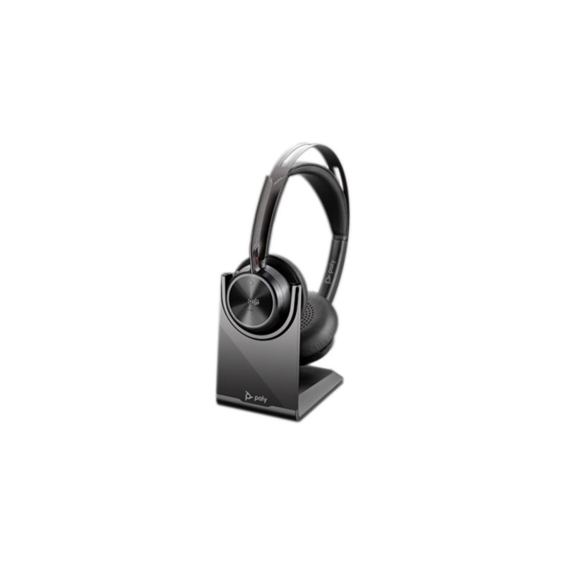 Poly Voyager Focus 2-M USB-CC Headset USB-C/A Adapter Charging Stand No localization Retail Packaging