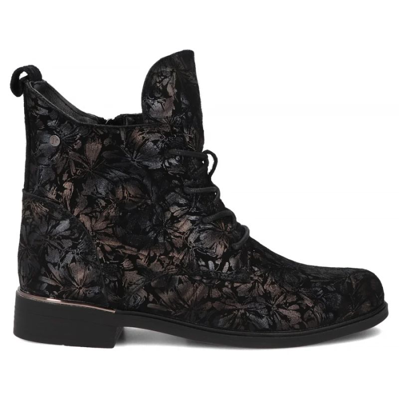 Filippo Stivali leather ankle with floral pattern, Filippo